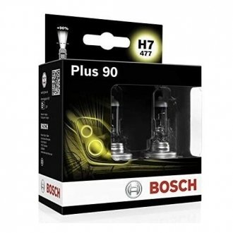 Автомобiльна лампа h7 12v 55w px26d +90% duobox BOSCH 1987301075