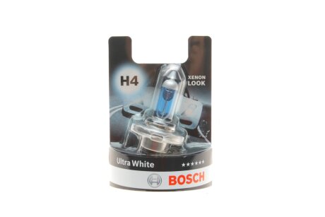 Лампа H4 12V 60/55W P43t-38 ULTRA WHITE 4000K BOSCH 1 987 301 152