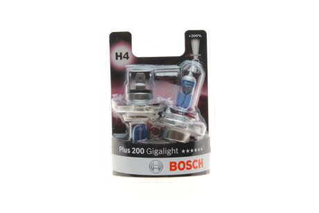 Автолампа (12 V 60/55 W H4 Plus 200 Gigalight бокс 2 шт) BOSCH 1987301435