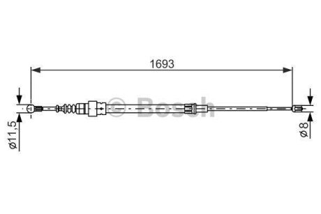 ТРОС ГАЛЬМIВНИЙ BOSCH 1987477817