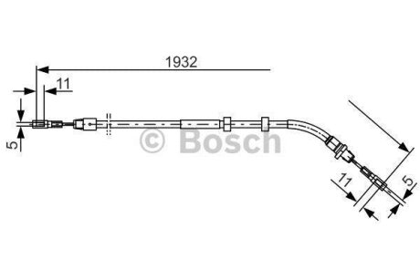 ТРОС ГАЛЬМIВНИЙ ПРАВИЙ BOSCH 1987477904