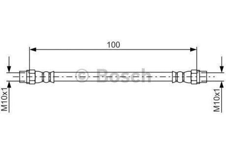 ШЛАНГ ГАЛЬМ. ЗАДНIЙ ВНУТР. BOSCH 1987481784