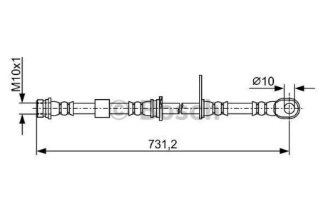 ШЛАНГ ГАЛЬМ. ПЕРЕДНІЙ ЛIВ BOSCH 1987481957