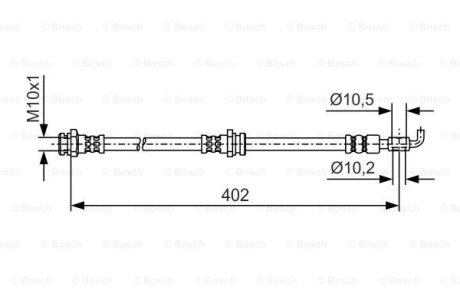 Шланг гальм. задній BOSCH 1987481A46