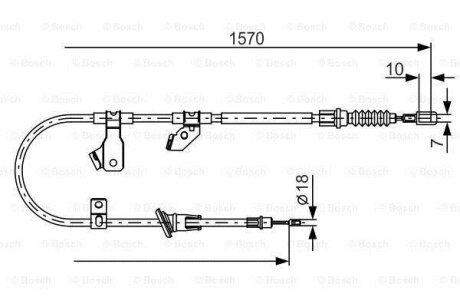 ТРОС ГАЛЬМIВНИЙ ПРАВИЙ BOSCH 1987482272