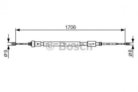 Трос гальма стоянки BOSCH 1987482316