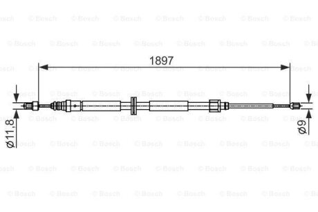 ТРОС ГАЛЬМIВНИЙ BOSCH 1987482433