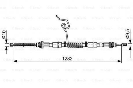 Трос гальма стоянки BOSCH 1987482462