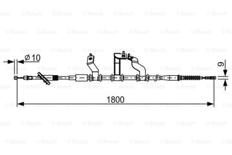 ТРОС ГАЛЬМIВНИЙ ПРАВИЙ BOSCH 1987482530