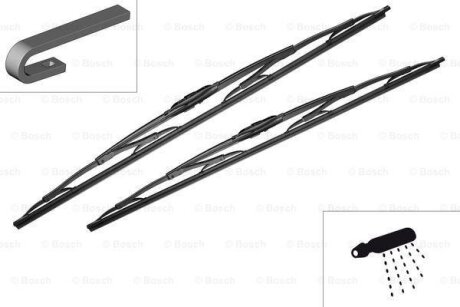Комплект щіток склоочисника 650/450мм BOSCH 3397118321