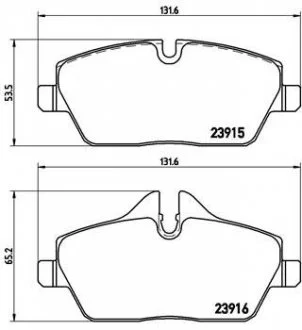 Комплект гальмівних колодок з 4 шт. дисків BREMBO P06034