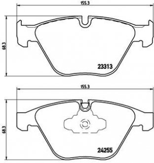 Комплект гальмівних колодок з 4 шт. дисків BREMBO P06055 (фото 1)