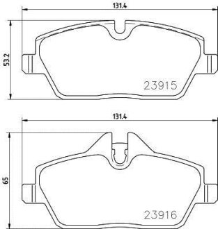ДИСКОВI КОЛОДКИ BREMBO P06091