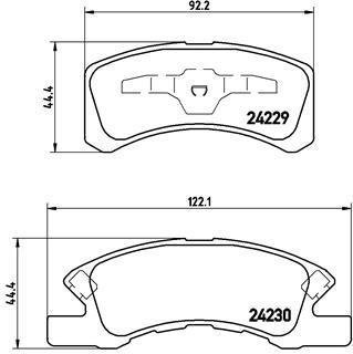 Комплект гальмівних колодок з 4 шт. дисків BREMBO P16011 (фото 1)