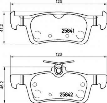 Комплект гальмівних колодок з 4 шт. дисків BREMBO P24204 (фото 1)