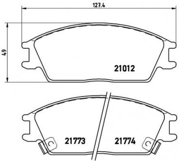 Комплект гальмівних колодок з 4 шт. дисків BREMBO P30024