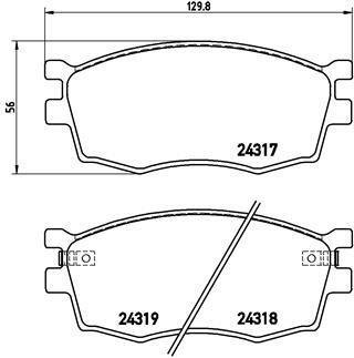 Комплект гальмівних колодок з 4 шт. дисків BREMBO P30026