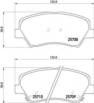 Комплект гальмівних колодок з 4 шт. дисків BREMBO P30073 (фото 1)