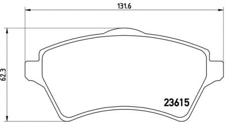 Комплект гальмівних колодок з 4 шт. дисків BREMBO P44011 (фото 1)