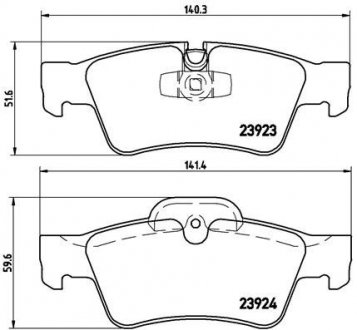 Комплект гальмівних колодок з 4 шт. дисків BREMBO P50064 (фото 1)