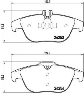Комплект гальмівних колодок з 4 шт. дисків BREMBO P50068