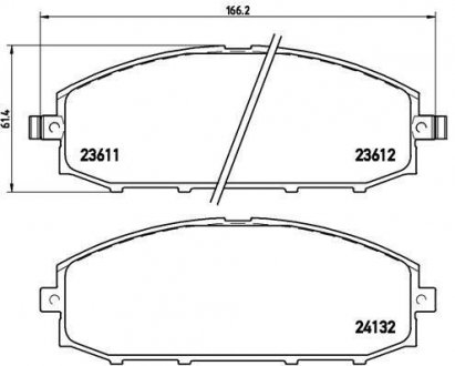 Гальмівні колодки BREMBO P56041 (фото 1)