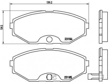 Комплект гальмівних колодок з 4 шт. дисків BREMBO P56045 (фото 1)