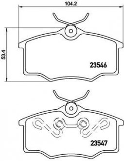 Комплект гальмівних колодок з 4 шт. дисків BREMBO P59034