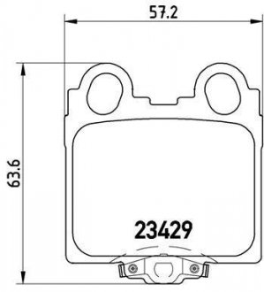 Гальмівні колодки задні LEXUS/TOYOTA BREMBO P83045 (фото 1)