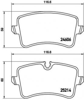 Комплект гальмівних колодок з 4 шт. дисків BREMBO P85119