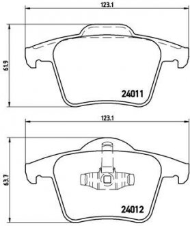 Гальмівні колодки BREMBO P86019 (фото 1)