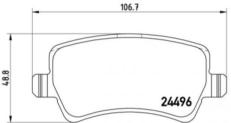 Комплект гальмівних колодок з 4 шт. дисків BREMBO P86021 (фото 1)