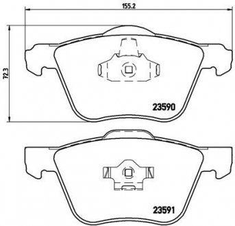 Комплект гальмівних колодок з 4 шт. дисків BREMBO P86022 (фото 1)