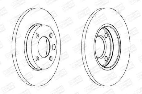Гальмівний диск передній Audi 80 / Seat Cordoba, Ibiza, Toledo / VW Caddy, Golf, Jetta, Passat CHAMPION 561141CH