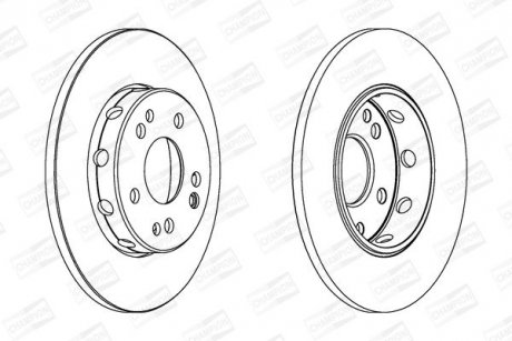 Гальмівний диск передні Mercedes 124, E-Class (W124, S124) CHAMPION 561332CH (фото 1)