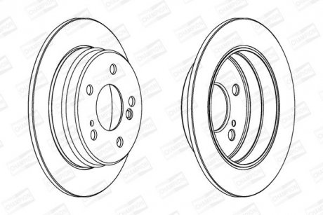 Гальмівний диск задній Mercedes 190 / W124 / Coupe / E-Class CHAMPION 561333CH