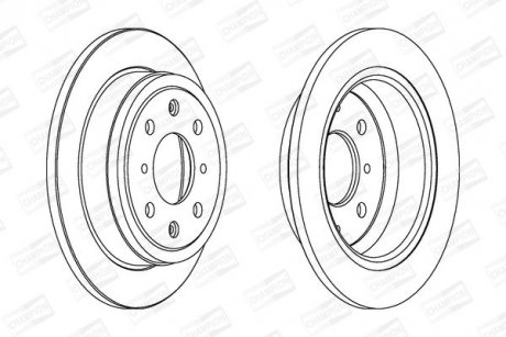 Гальмівний диск задній Honda Accord III, Civic IV, V, VI, Concerto, CRX II, Prelude III / Rover CHAMPION 561383CH