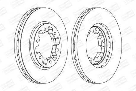 Гальмівний диск передній Ford Maverick / Nissan Pick Up, Pathfinder I, II, Terrano I, II CHAMPION 561523CH