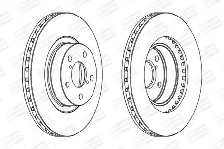 Гальмівний диск передній Toyota GT86 / Subaru Forester / Impreza / Legacy / Outback CHAMPION 561667CH