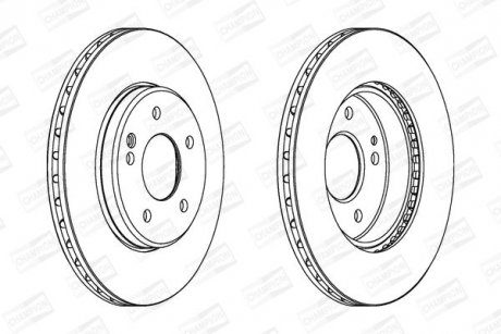 Гальмівний диск передній Mercedes C-Class / Fiat Strada CHAMPION 561697CH (фото 1)