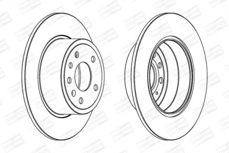 Гальмівний диск задній Opel Vectra B / Chevrolet Astra, Vectra CHAMPION 561962CH