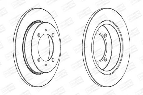 Гальмівний диск задній Mitsubishi Carisma, SpaceStar / Volvo S40, V40 CHAMPION 562059CH (фото 1)