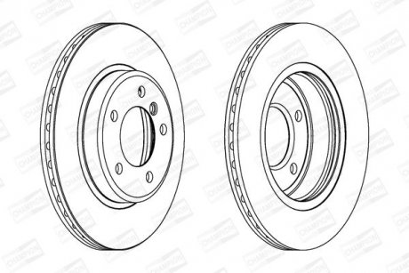 Гальмівний диск передній BMW 3-Series, Z3, Z4 CHAMPION 562090CH