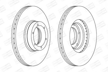Гальмівний диск передній RENAULT MASTER / OPEL MOVANO CHAMPION 562105CH