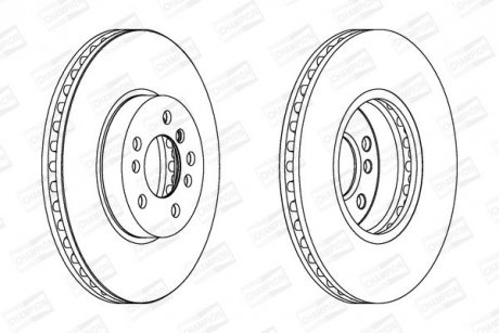 Гальмівний диск передній BMW X3, X5 CHAMPION 562134CH1