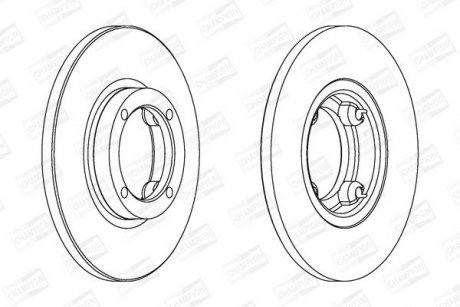 Гальмівний диск передній Chevrolet Matiz, Spark / Daewoo Matiz (2005->) CHAMPION 562138CH