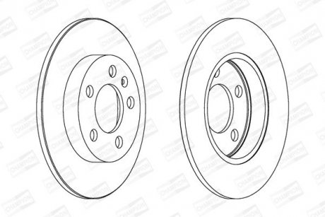 Гальмівний диск задній Audi A3, TT / Skoda Octavia / VW Bora, Golf CHAMPION 562177CH