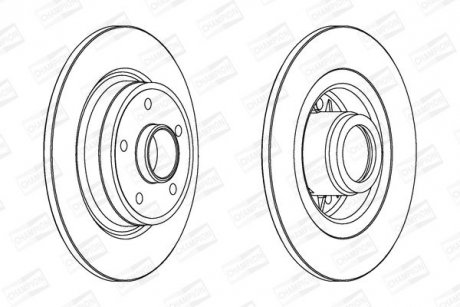 Гальмівний диск задній Renault Laguna II CHAMPION 562184CH1