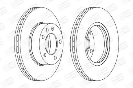 Гальмівний диск передній Nissan InterStar / Opel Movano / Renault Master II CHAMPION 562190CH1 (фото 1)