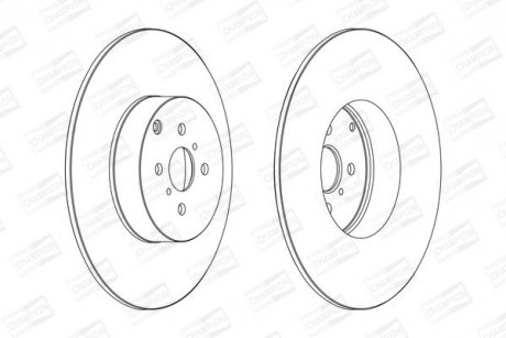 Гальмівний диск задній Toyota Corolla, Matrox, Yaris (1999->) CHAMPION 562261CH (фото 1)
